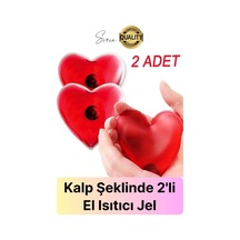 2 Adet Kalp Şeklinde El Sobası Isıtıcı Sihirli Jel Sıcak Isınmatik Sevgililer Günü Hediyelik Kış Cep