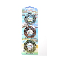 İstanbul Temalı Metal Magnet 3'lü Set Alk2890 Altın