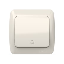 Elbi Eva Beyaz Nemliyer Light Anahtarı Ip54