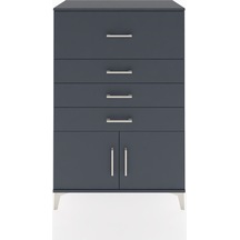 Hyperion Dolap 4 Çekmeceli 2 Kapaklı 88x44x134 Antrasit-antrasit Antrasit