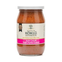 Köklü Acılı Cevizli Yeşil Zeytin Ezmesi 360 Gr