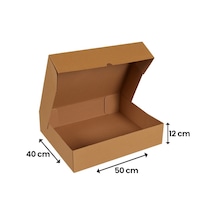 Packanya 50 x 40 x 12 - 200 Adet Kesimli Karton Kutu  -  Internet ve Kargo Kutusu