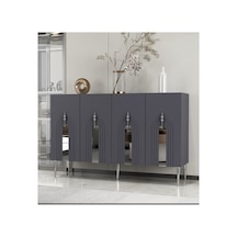 Garden 120 Cm Konsol Tv Sehpası Çok Amaçlı Dolap Antrasit-gümüş Antrasit-gümüş