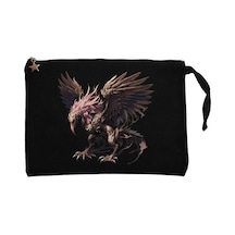 Phoenix Mythology Creature Siyah Clutch Astarlı Cüzdan / El Çantası