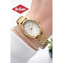 Lee Cooper Küçük Kasa Vintage Özel Tasarım 2 Yıl Garantili 3 Atm Kadın Kol Saati+bileklik 08319.120s Sarı