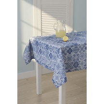 Mavi Çini Desenli Masa Örtüsü, Sofra Bezi, Piknik Örtüsü Mavi