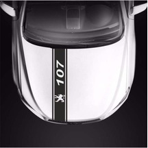 Peugeot 107 İçin Uyumlu Aksesuar Oto Kaput Şerit Sticker