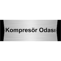 Personel Odası 5x20cm Gümüş Renk Metal Yönlendirme Levhası