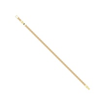 Merano Design 4mm Kahverengi Su Yolu Gold Bileklik Çok Renkli