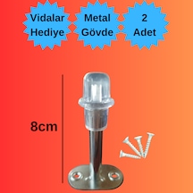 Metal Stoper Kapı Pencere Arkası Tampon 8 Cm Vidalı 2 Adet