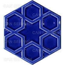 Can Seramik - 15x17 Cm. Rölyefli Selçuklu Yıldızı Seramik Karo N11.447