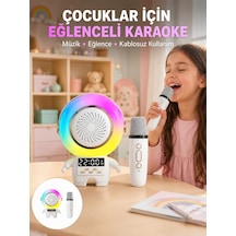 Renkli Işıklı Astronot Mini Bluetooth Speaker Ve Karaoke Mikrofon Mh-hs3544-2262