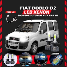 Fiat Doblo D2 2006-2012 Kısa Far Uyumlu Şimşek Etkili Led Xenon Pro Series H7