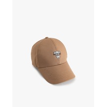 Koton Koala İşlemeli Pamuklu Kep Şapka Kahverengi 5sak40182aa Kahve