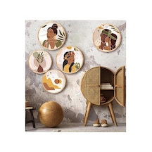 Notpa Dekorize Mdf 5 Parça Çerçeve Görünümlü Tablo Set 5006, 8692016031622 Çok Renkli