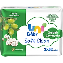 Uni Baby Soft Clean 3 X 52'li Organik Zeytinyağlı Islak Havlu 3'lü Set