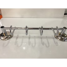 Saray Banyo Paslanmaz Krom 4'Lü Bornozluk Çok Renkli Saray Banyo Paslanmaz Krom 4'Lü Bornozluk Çok Renkli