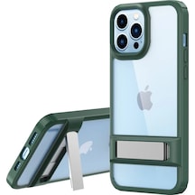 Newface Apple Uyumlu iPhone 13 Pro Kılıf Rolet Stand Kapak Lvsqvr - 21 - Yeşil