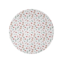 Noel Desenli 47 İnç Yuvarlak Flanel Battaniye, Yetişkin Ve Çocuk İçin, Yumuşak, Rahat Ve Hafif Noel Sevimli Geyik