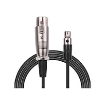 Xindoker 2m Siyah 4-pin Mini Xlr Ta4f 转xlr F Ses Kablosu - Abs+açık Bakır - Ev, Sahne, Stüdyo Mikrofon/ses Cihazı Bağlantısı - Gürültüsüz, Dayanıklı