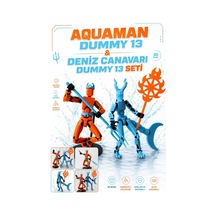 Aquaman & Deniz Canavarı Dummy 13 Seti 3d Baskı Hareketli Figür Oyuncak