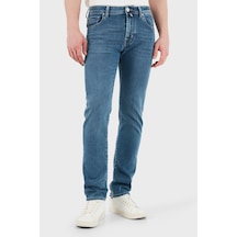 Jacob Cohen Pamuklu Slim Fit Normal Bel Dar Paça Jeans Erkek Kot Pantolon Jumq E009 030 P0019 V2 200d Lacivert