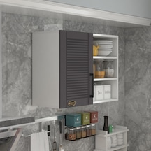 Kenzlife Hazır Mutfak Dolabı Tere60 Gri Mod2 60 080 32 Mebran Kapak Suntalam Gövde Beyaz