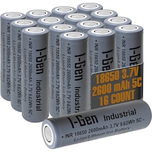 I-gen Industrial E002 Inr 18650 3.7v 2600 Mah 5c 9.62wh Li-ıon Şarjlı Pil Düz Başlı Lityum Pil 16'lı Paket I-gen131