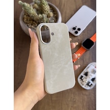 Apple iPhone 16 Uyumlu Kadife Yüzeyli Magsafe Uyumlu Premium Kılıf Soocase691 Gri