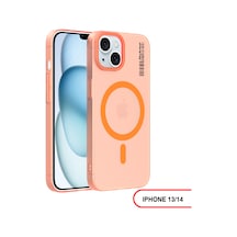 Apple iPhone 13/14 Magsafe Uyumlu Mat Sert Klein Kılıf Turuncu