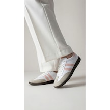Wipper Retro Serisi Vintage Tasarım Günlük Sneakers Old Money Stil Şık Ve Rahat Kadın Spor Ayakkabı Beyaz Pudra Pembe