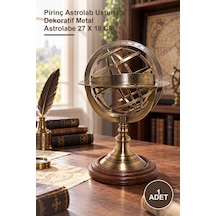 1 Adet Pirinç Usturlab 2298 Pirinç Astrolab Usturlabı Dekoratif Metal Astrolabe 27 X 18 Cm
