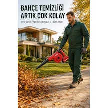 3 Başlıklı Kompresör Şarjlı Hava Üfleme Toz Toplama Kırmızı R1-s7 Araç Mangal Üfleme Yaprak İçin