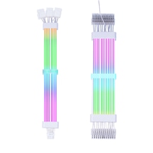 Zoko 1x24 Pin / 1x16 Pin Argb Aydınlatmalı Sleeved Kablo Seti