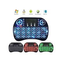 Işıklı Mini Klavye Mouse Smart Tv Box Pc Şarjlı Pg-8035