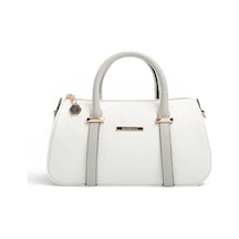 Silver & Polo Silver Polo Beyaz - A.gri Logolu Kadın El Çantası Sp1289