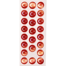 Sticker Kabartmalı Stiker Defter, Planlayıcı Etiket Türk Bayrağı Cb313 16x7 Cm