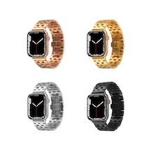 Watch Ultra 49mm Kordon Uyumlu Krd-20 Metal Strap Kayış Clo- Siyah