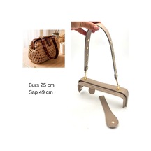 Çanta Aksesuar 25 Cm Lüks Model Çanta Seti Koyu Bej Light Gold Metalli Diğer