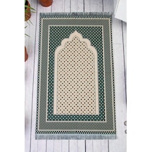 Mihraplı Yıldız Desenli Goblen Seccade - Yeşil Yeşil