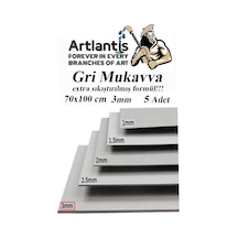 Mukavva Gri 3 mm 70x100 cm 5 Adet Sert Karton Ekstra Sıkıştırılmış 70*100 Mukavva Gri Renkli 5 Adet