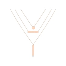 Kuyumcudukkani Kare,dikdörtgen Kolye-37285-r Rose Gold
