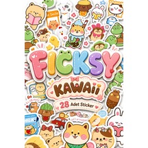 Kawaii Stili Sevimli Hayvanlar Sticker Seti - 28 Adet Etiket Çıkartma Diğer