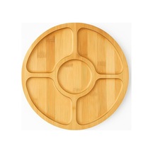 Bambu 5 Bölmeli Kahvaltı Ve Çerez Sunum Tabağı, 28 Cm Kahvaltı Ve Çerez Tabağı 5 Bölmeli Doğal Bambu, Bambu Sunum Tabağı,velor Home. Çok Renkli