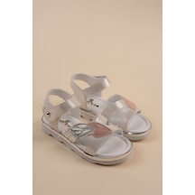 EPAAVM - Termo Taban Yaprak Model Sedef Kız Çocuk Sandalet - ... Gümüş
