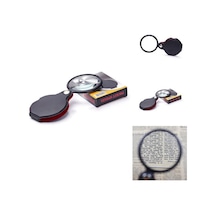 5x 60mm Cam Optik Lens Katlabilir Deri Kaplamalı Cep Büyüteç Xx1051