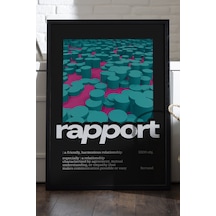 Rapport Siyah Ahşap Çerçeveli Poster, Dekoratif Hediyelik Duvar Tablosu