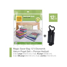 Magic Saver Bag 12'Li Vakumlu Poşet Pompa