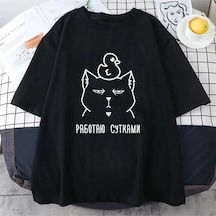 Tarzsokak Beyaz Rus Komut Dosyası Senguuwww Komik Karikatür Grafik Baskı Tees P Siyah