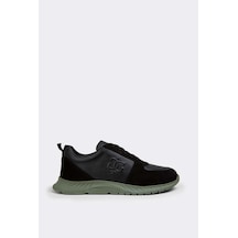 Erkek Sneaker Hakiki Deri Ayakkabı 082y24e40713-7407-siyah - Yeşil